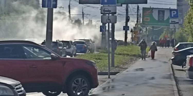 На улице Крупской задымилась маршрутка №47