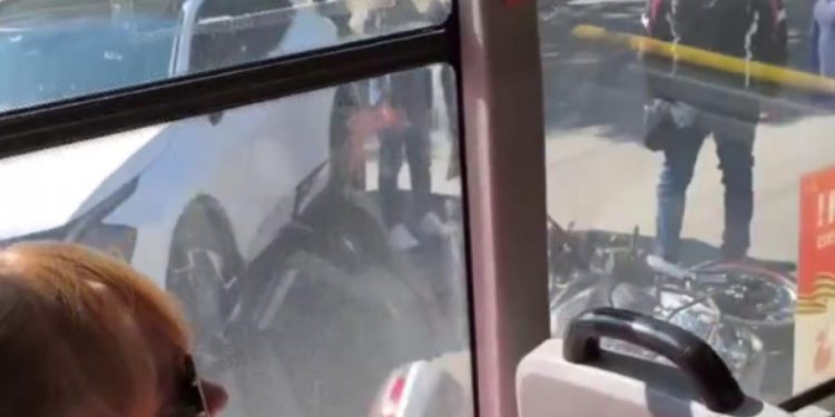 На улице Гагарина произошло ДТП с участием мотоциклиста