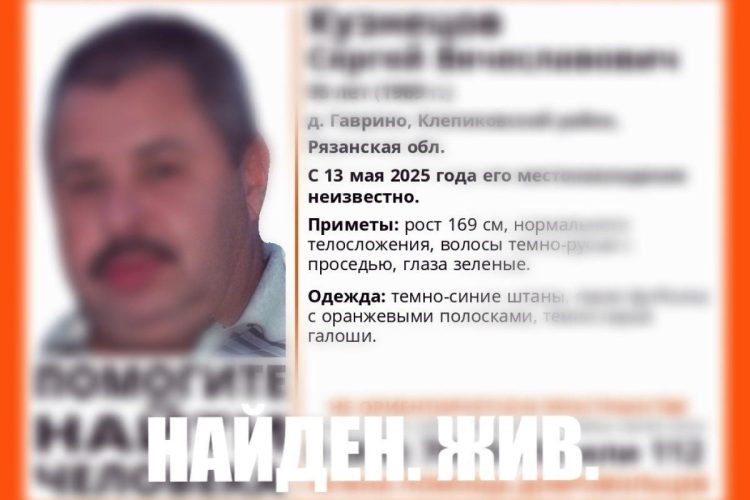 Пропавшего в Клепиковском районе 55-летнего мужчину нашли живым