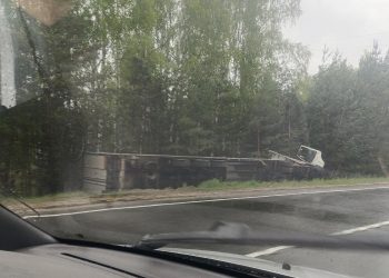 В Касимовском районе фура улетала в кювет