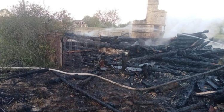 В Спасском районе дотла сгорел дом