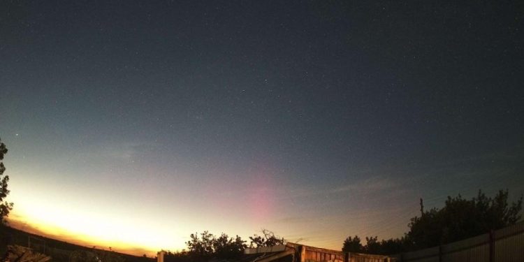 Над Рязанской областью запечатлели северное сияние