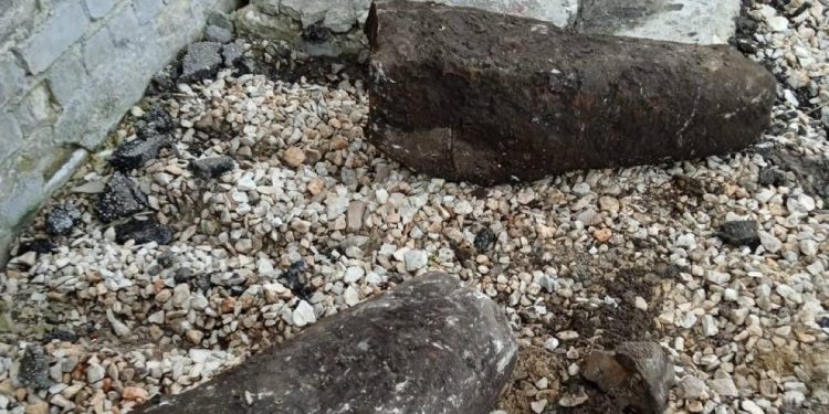 В рязанском Скопине во время ремонта Красной площади нашли две старинные колесоотбойные тумбы