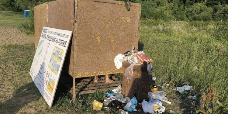 Рязанцы остались недовольны состоянием пляжа у Лысой горы в Солотче