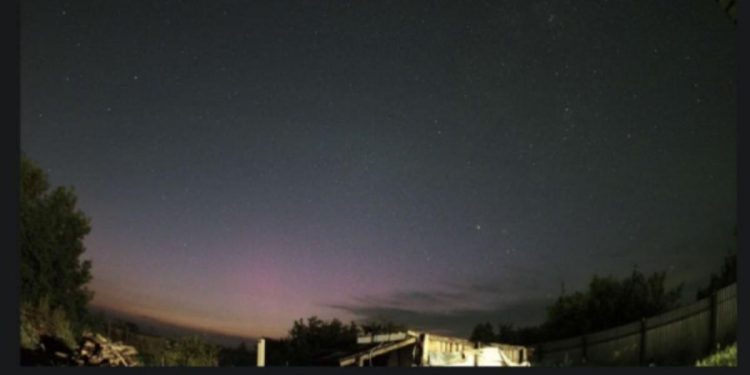 В ночь на 23 июля над Рязанской областью засняли северное сияние