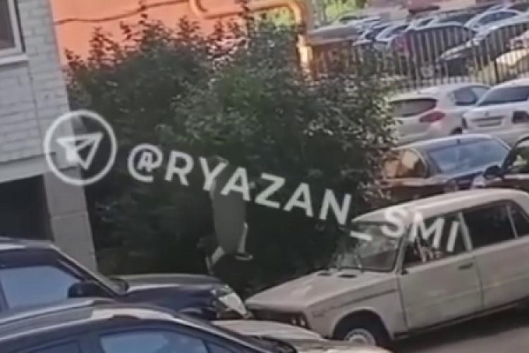 В рязанском Кальном засняли ребенка, прыгающего по крышам припаркованных машин