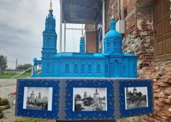 В рязанском Скопине установили макет Вознесенского храма