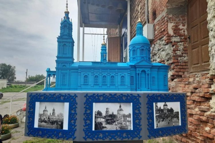 В рязанском Скопине установили макет Вознесенского храма
