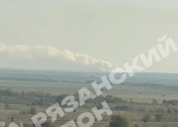 Под Рязанью заметили густой столб дыма