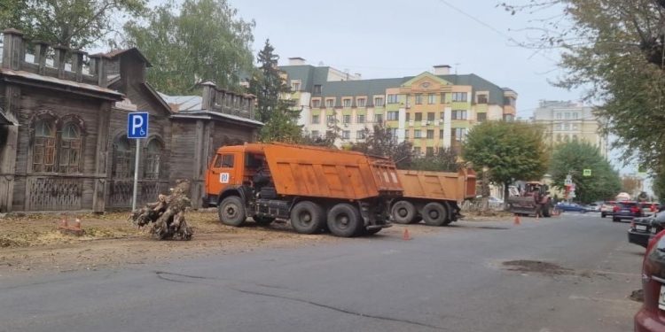 Рязанцы остались недовольны вырубкой деревьев на улице Введенской Рязанцы остались недовольны вырубкой деревьев на улице Введенской