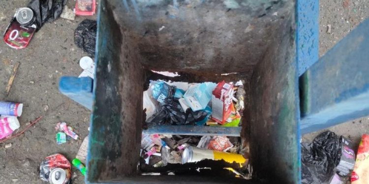 В рязанском Дядькове засняли урну без дна