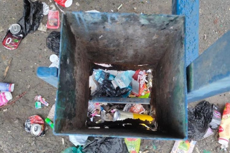 В рязанском Дядькове засняли урну без дна