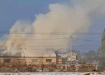 В Старожиловском районе на конезаводе произошел пожар