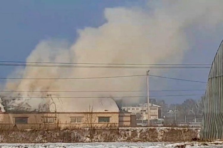 В Старожиловском районе на конезаводе произошел пожар