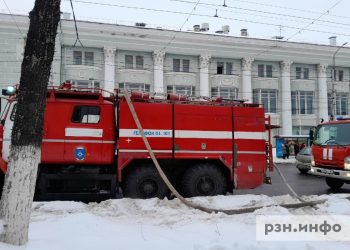 В здании на Соборной — пожар