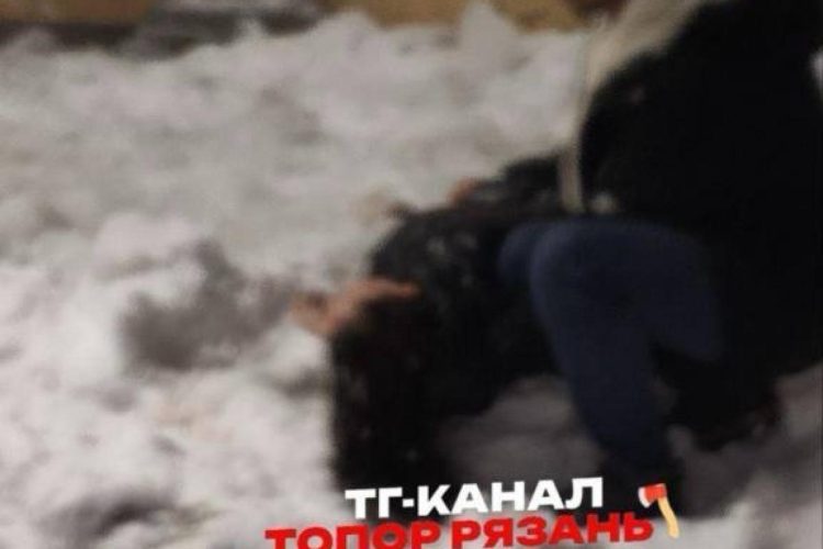 В Рязани ледяная глыба травмировала девушку