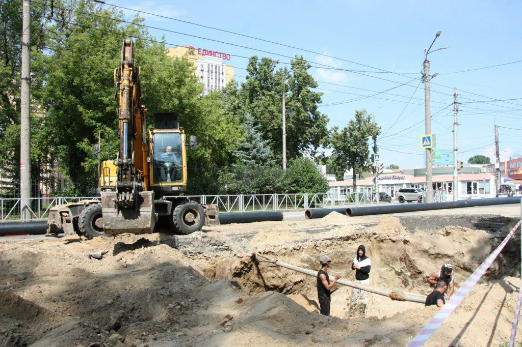На улице Гагарина стартовали работы по капремонту участка тепломагистрали
