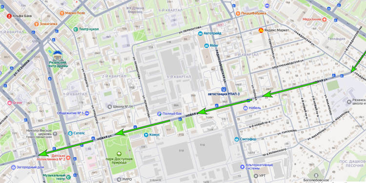 В центре Рязани с 27 октября откроют двухстороннее движение