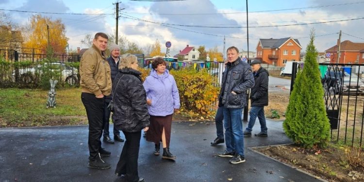 В рязанском поселке Борки прошла приемка по благоустройству территории у детского сада №44 В рязанском поселке Борки прошла приемка по благоустройству территории у детского сада №44