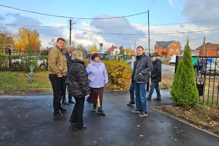 В рязанском поселке Борки прошла приемка по благоустройству территории у детского сада №44