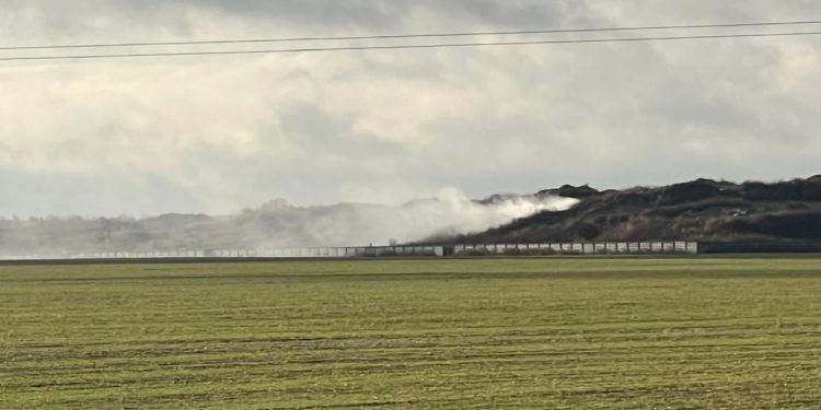 В Рыбновском районе загорелся закрытый полигон ТБО