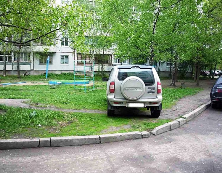 С начала года за парковку на газонах оштрафовали 8225 рязанских водителей