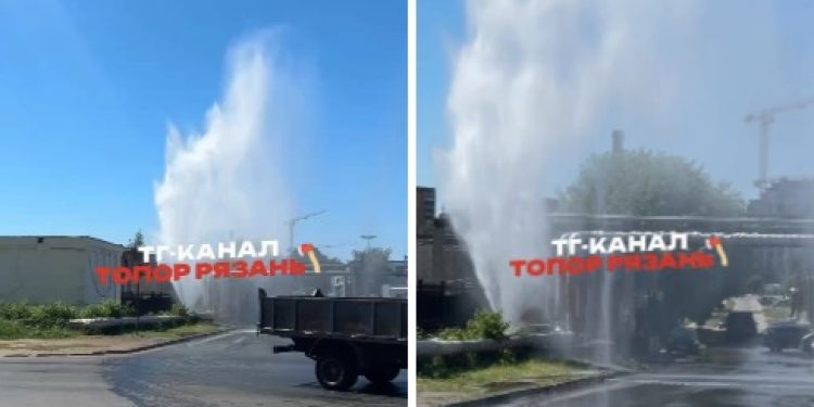 В рязанском Кальном забил новый «фонтан»