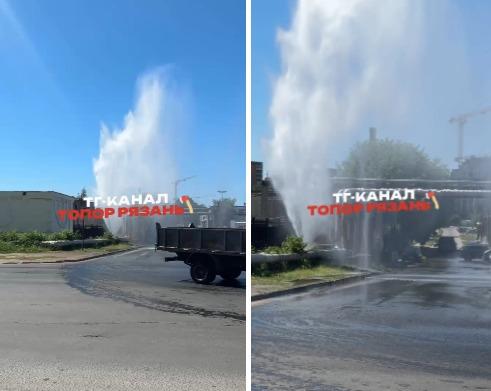 В рязанском Кальном забил новый "фонтан"