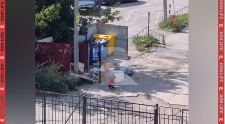 На улице Крупской дети разгромили помойку