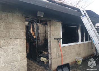 В рязанском Ухолове горела хозпостройка