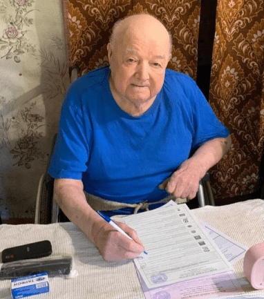 Ветераны ВОВ проголосовали на выборах депутатов Рязанской облдумы