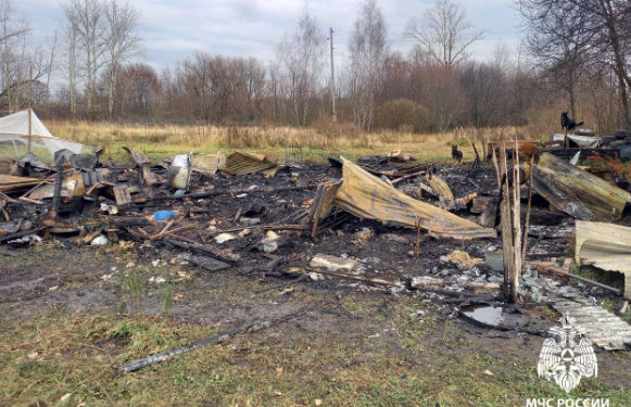В Рыбновском районе сгорел жилой дом В Рыбновском районе сгорел жилой дом