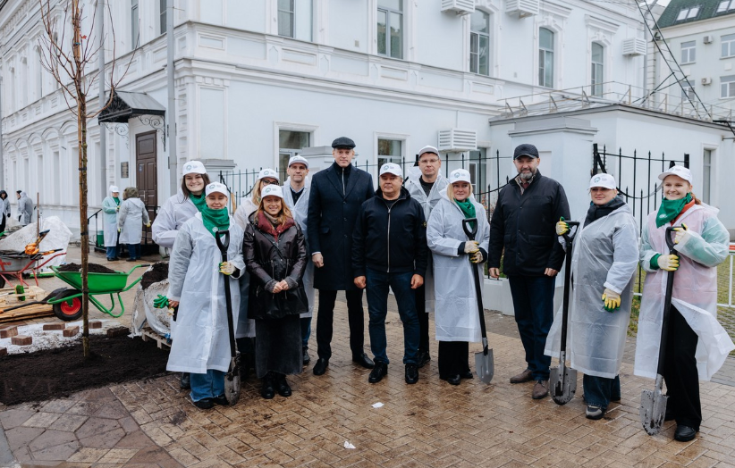 Губернатор Малков проконтролировал ход работ по озеленению Рязани