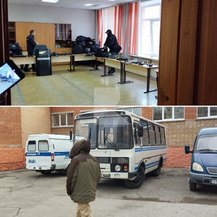 В рязанской школе №72 засняли ОМОН