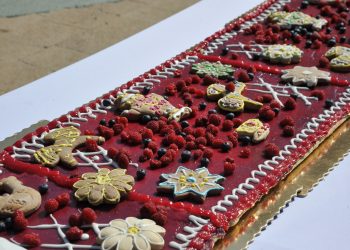 Рязанцев угостили 100-метровым пирогом в честь Дня города Рязанцев угостили 100-метровым пирогом в честь Дня города