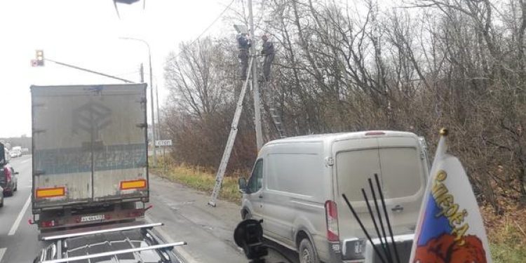 На выезде из Рязани устанавливают новую камеру видеонаблюдения