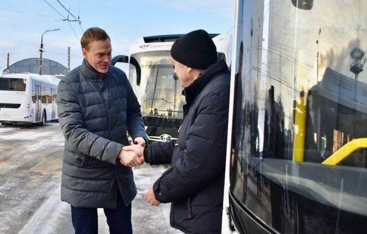 В Рязань доставили 5 новых троллейбусов марки "Адмирал"