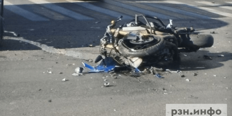 В Рязани около Центрального рынка произошло ДТП с участием мотоцикла