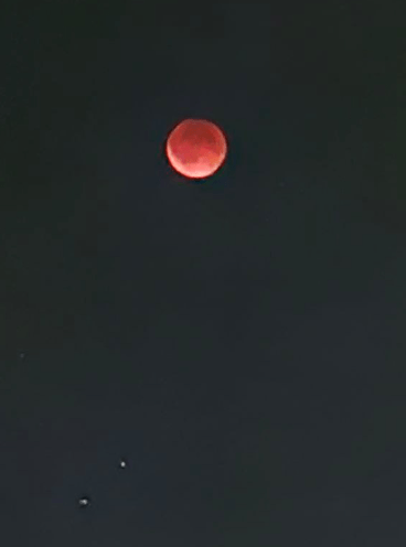 Рязанцы поделились фото "Кровавой Луны"