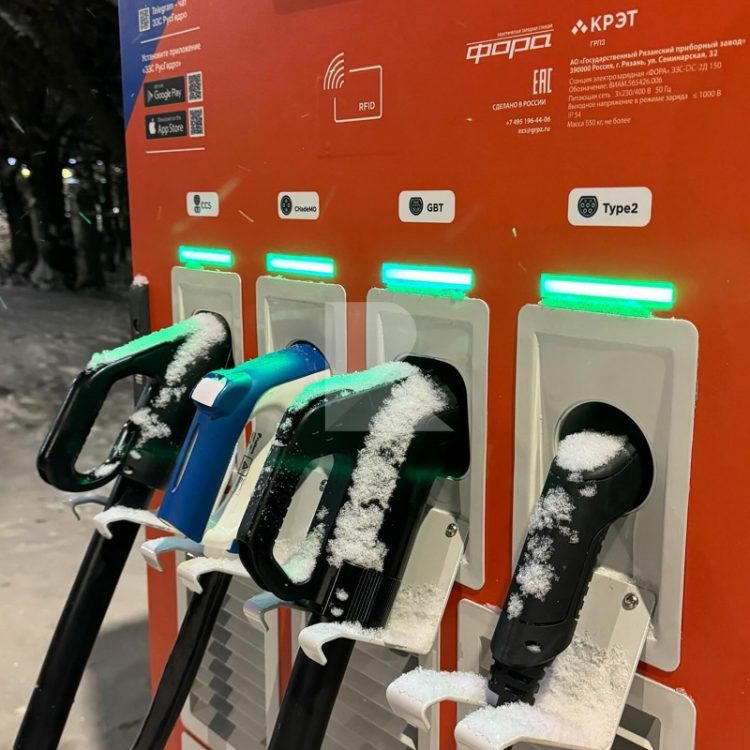 Около рязанского Лесопарка появилась зарядная станция для электромобилей