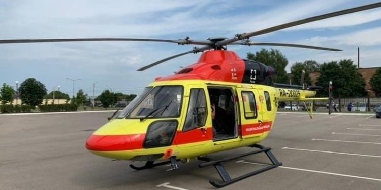 Вертолет санавиации доставил из Сараев в Рязань тяжелобольную женщину