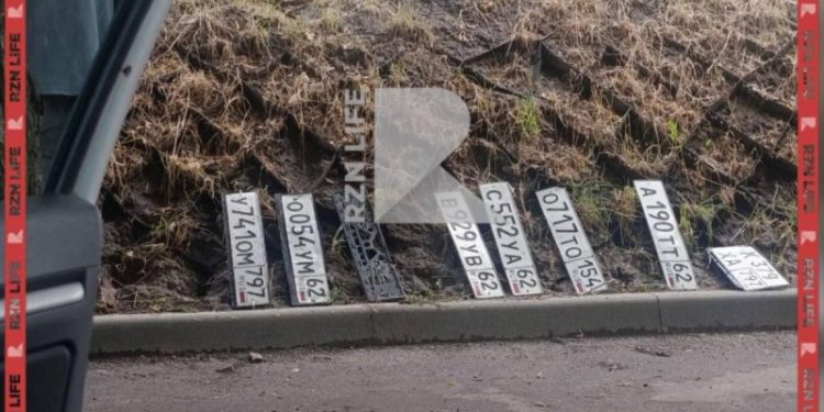 Ливень в Рязани унес автомобильные номера