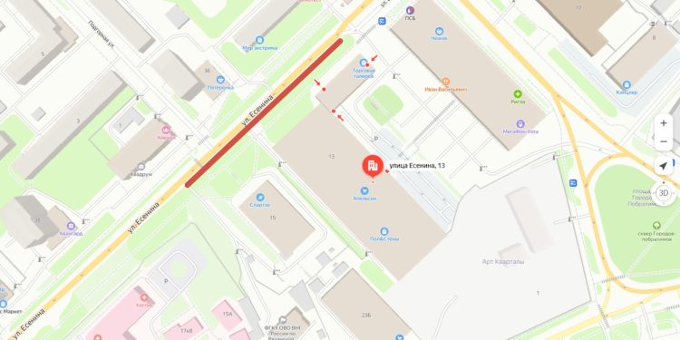 В феврале на улице Есенина изменится порядок движения