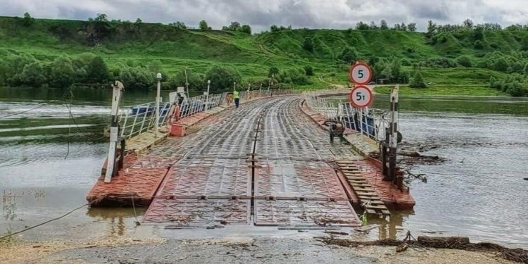 В Спасском районе перекрыли движение по наплавному мосту через Оку 14 мая