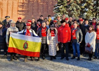 Делегация рязанских коммунистов приняла участие в митинге, посвящённом 108-й годовщине РККА в Москве