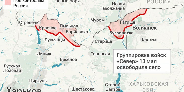 Российские бойцы продвинулись вглубь Харьковской области