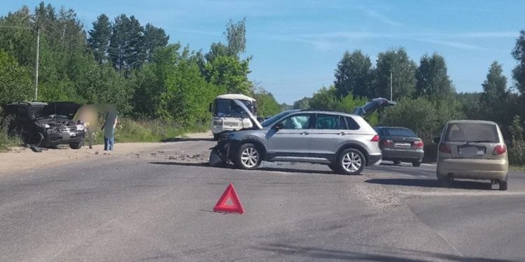 В рязанском Касимове столкнулись две иномарки