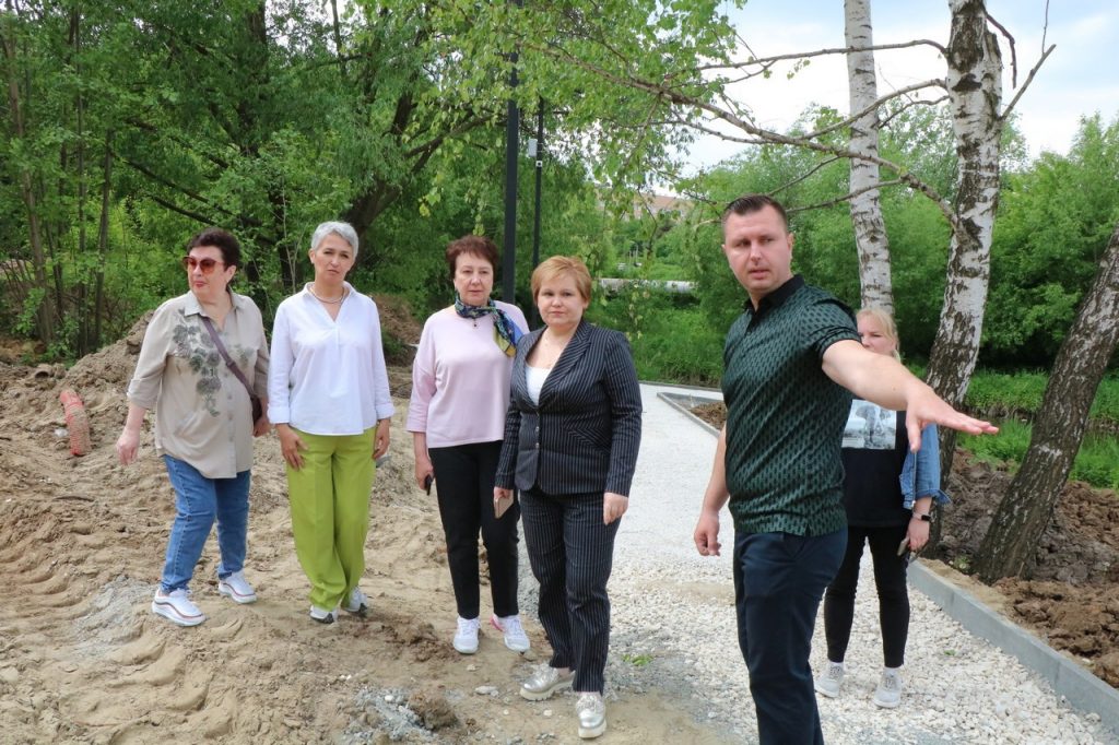 Мэр Рязани проконтролировала ход благоустройство Черезовских прудов