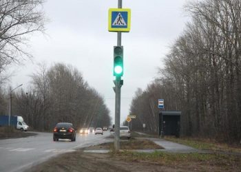 Около рязанского завода «Центролит» установили новый светофор за 5 миллионов рублей