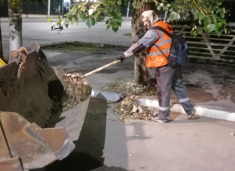 В ночь на 16 августа грунтовые наносы убирали в центре Рязани